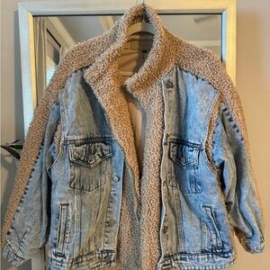 Blank NYC Cream Sherpa-Lined Jacket